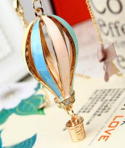 

necklaces pendant beautifully drip air balloon pendant gold plated chain sweaterchain necklace gold plated long chain pendant 9998113, Silver