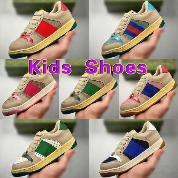 

kids shoes italy luxurys designers shoes toddlers casual sneakers fashion baby infants kid boys trainers girls youth children vintage runner, Black