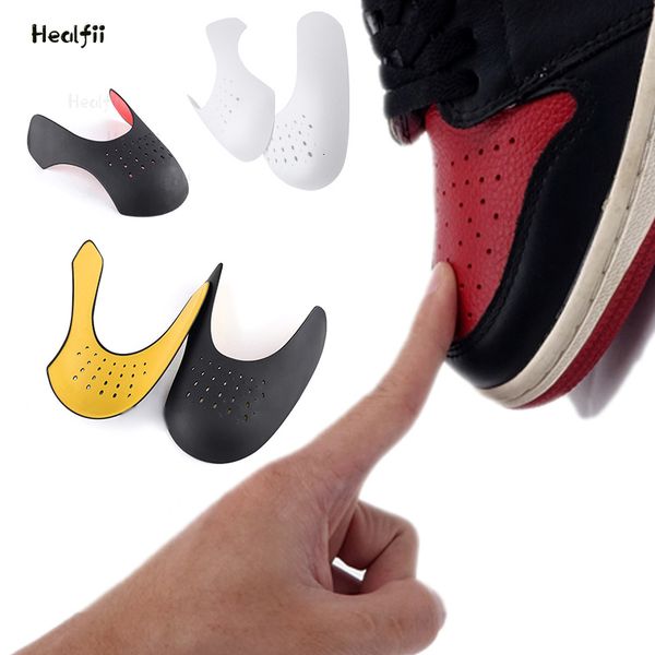 

shoe parts accessories 6 pairs upgrade shoes anti crease washable protector bending crack for casual sneaker wrinkle toe caps support str 23, White;pink