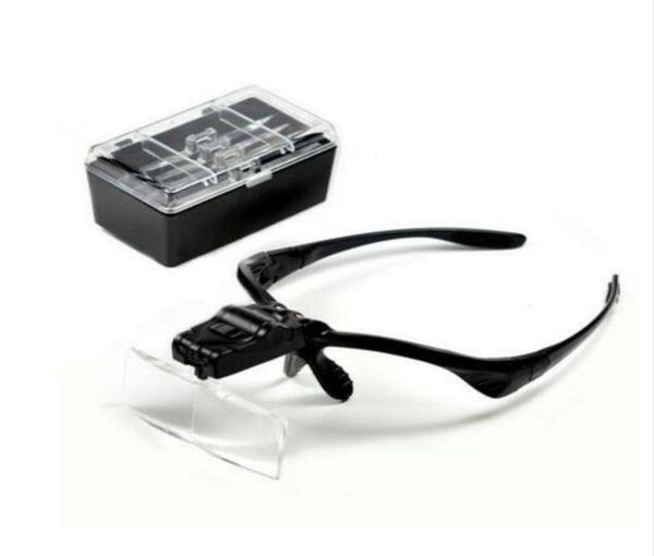

new headband magnifying glass eye repair magnifier 2led light 1015202535x 5pc glasses no battery6120062