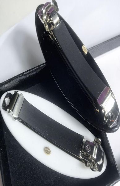 

2pcslot black and white acrylic oval prismatic mesh hairpin c hair clip back with stamp for ladies collection luxury items hair o2646309, Golden;silver