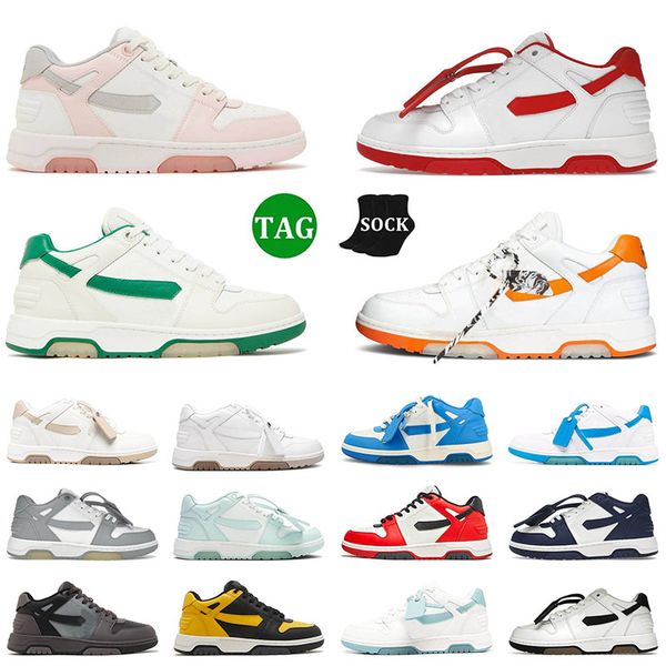 

2023 low out off office sneaker designer casual shoes vintage distressed new white blue leather black whites for walking mens womens loafer
