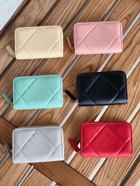 

ladies classic rhombus short wallet caviar long wallet fashion casual coin purse 23227r, Red;black