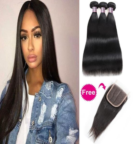 

brazilian human hair bundles with closure buy 3bundles get a closure deep loose loose wave yaki peruvian straight deep wave b4750622, Black