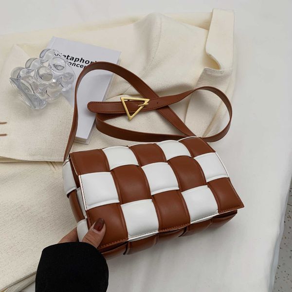 

designer bag cassette bags fashion messenger bag women's woven large plaid bag qvfl