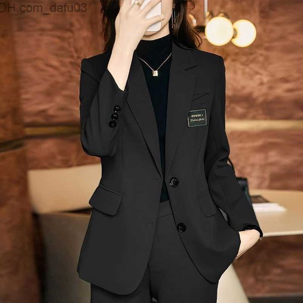

women's tracksuits women's casual set two-piece 2023 spring/summer new fashion long sleeve pioneer coat pant set korea elegant and, Gray
