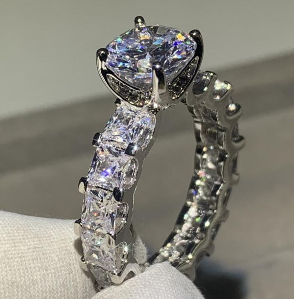 

size 510 luxury jewelry real 925 sterling silver round cut white z cz diamond gemstones promise women wedding engagement band1207609, Slivery;golden