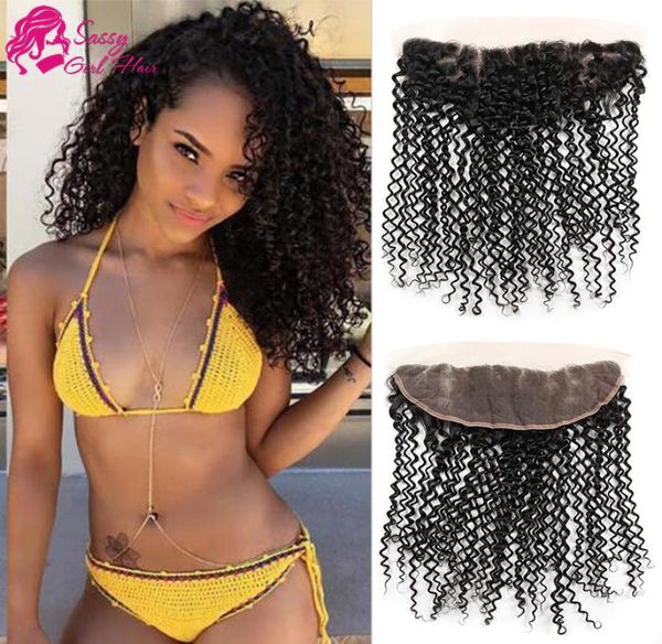 

mongolian kinky curly lace fronta closure mongolian remy hair extensions brown closure mongolian virgin hair jerry curly natural c3353500, Black;brown