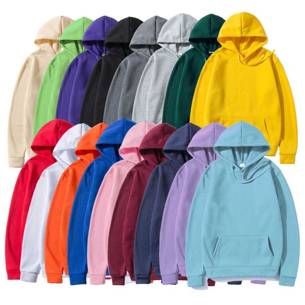 

fashion brand men's women's hoodies 2023 autumn new male casual hoodies sweatshirts mens solid color hoodies sweatshirt, Black