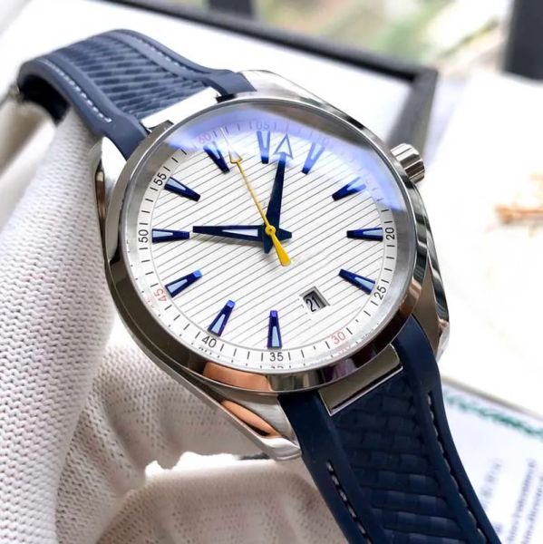

rose gold sports men mens gaus luxury watch vvsfactory 8900 automatic watches movement mechanical master 150m james bond 007 rubber montre d, Slivery;golden