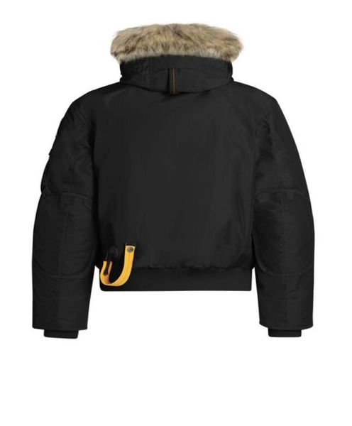 

mens down jacket winter short raccoon fur collar parkas to keep warm and thicken for parajumpe outerwear69175404197183, Black