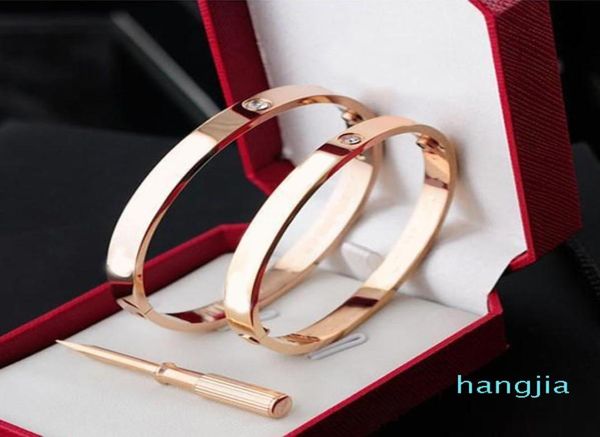 

classics fashion jewelry rose gold 316l stainless steel 18k gold plated bangle charm bracelet women039s and mens bracelet loves5812581, Golden;silver