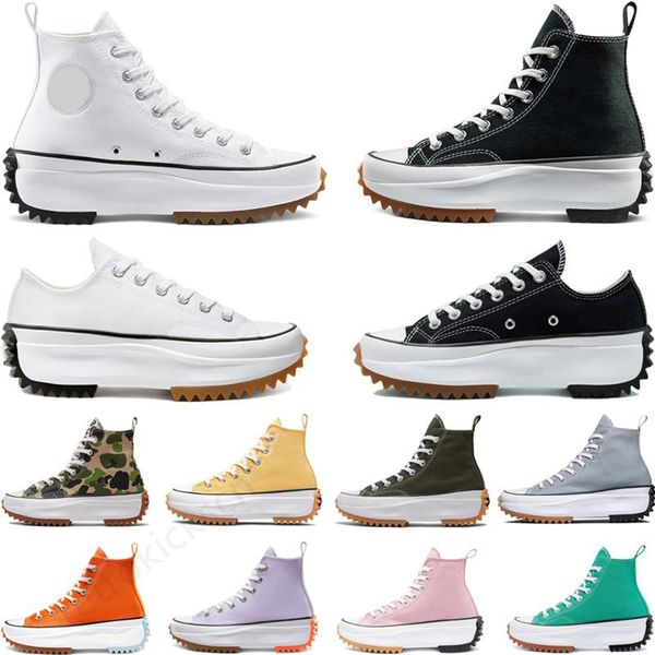 

2023 run star hike classic shoes womens canvas shoes motion high thick bottom women stars casual joint jagged orange black white high classi