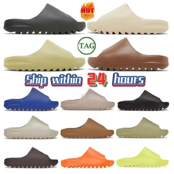 

eur36-46 slippers eva men woman comfortable foam runners sandals glow green soot onyx black bone blue resin desert sand pure slides mens sli