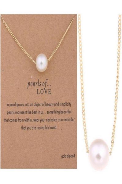 

pearls of love gift cards necklaces gold silver plated pendant necklaces mixed lot 520152077965301, Golden;silver