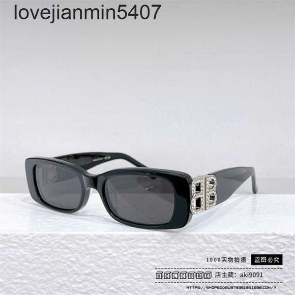 

2023 fashion design sunglasses %80 factory wholesale and retail family b's new panel drilled square sunglass ins popular online star su, White;black