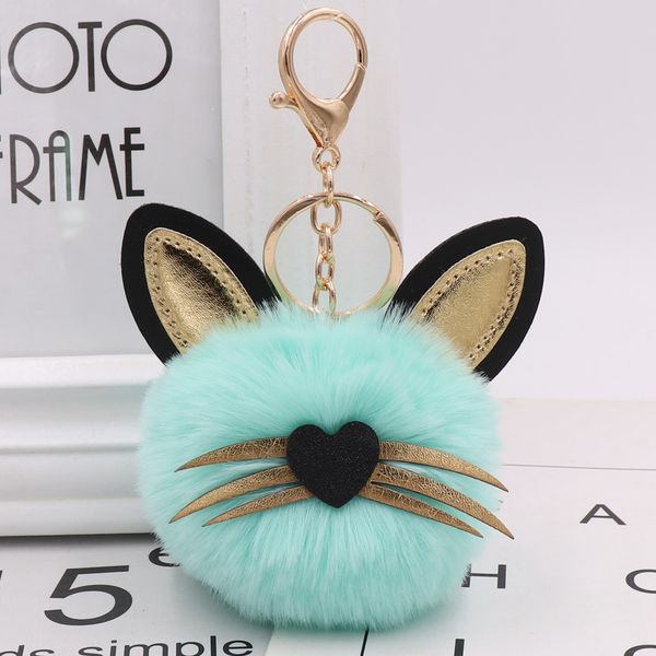

kitten plush keychain cute plush bag keychain car pendant gift, Silver