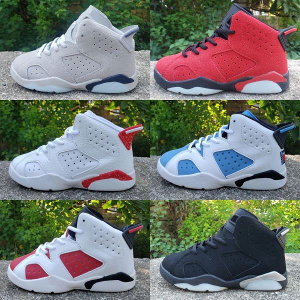 

buy kids basketball shoes 6 6s for sale home red oreo midnight british khaki navy electric black infrared boy girls youth sports sneakers ru