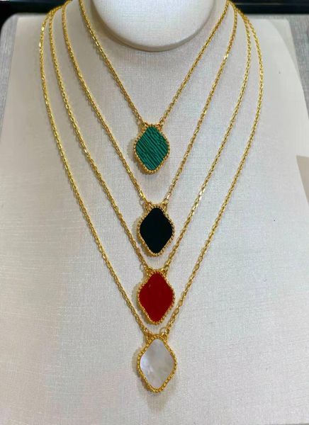 

fashion necklaces with flowers agate pendant necklace gold link chain adjust party fit 4 colors2945206, Silver