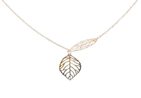 

new explosive leaves necklace double leaf clavicle chain european and american jewelry female jewelry whole supplies1693184, Silver