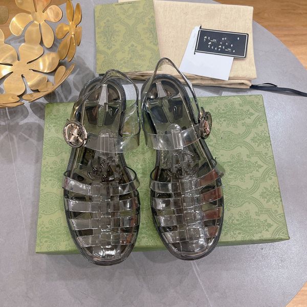 

2023 brand designer slippers classic flat leather bath beach second uncle sandals slides sand shoes woman slipper luxury 0722, Black
