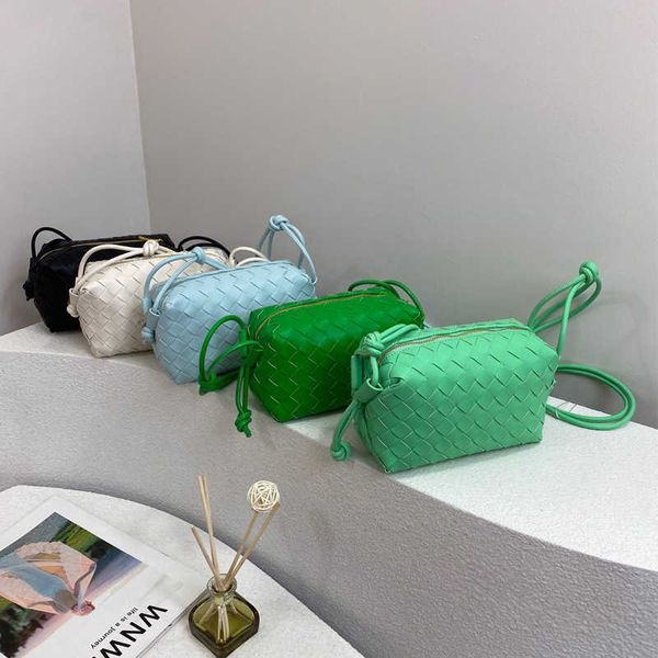 

designer bag small square bag leather woven bag fashion light small messenger bag candy color shoulder bag mobile phone bag venetas bag oyzb