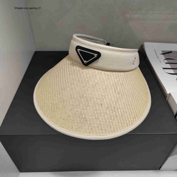 

visors for sun women summer ladies fashion sun protection so empty hat straw cotton casual grass braid 16 kinds luxury designer visor, Blue;gray
