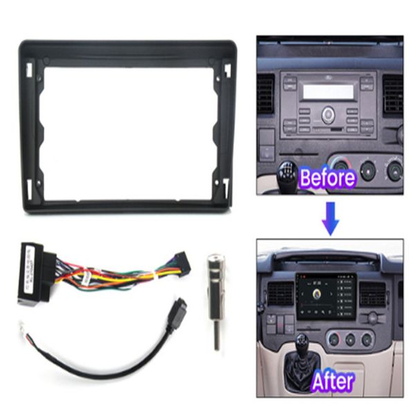 

marco de fascia para radio de coche, kit de de marco embellecedor de bisel para fo-rd fo-cus 2 s-max 2005-11 dvd 2din