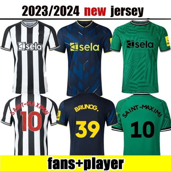 

23 24 tonali home soccer jerseys new castles away bruno g. joelinton isak 2023 2024 nufc united home away maximin wilson almiron football sh, Black;yellow