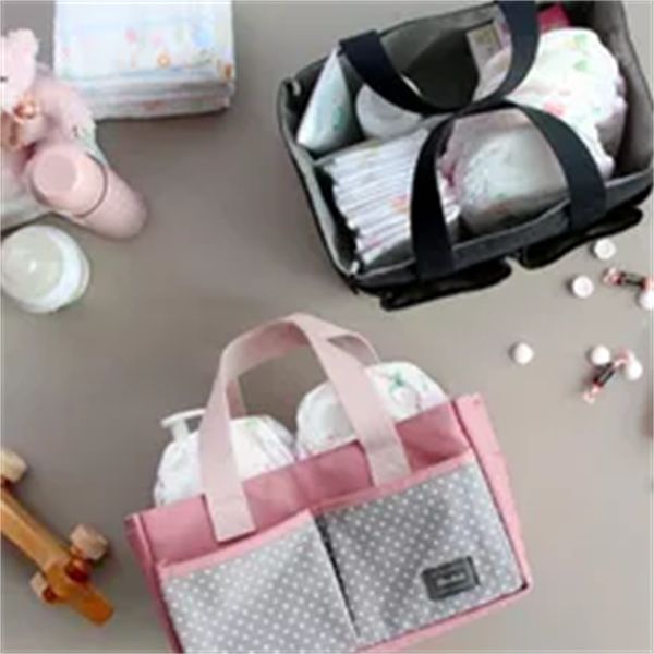 

protable baby diaper storage bag maternity bags newborn nursery nappy bag baby care organizer container mommy handbag a3, Black