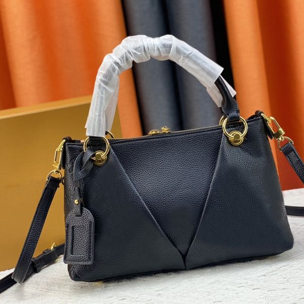 

designer handbag large capacity tote bag women shoulder bags zipper closure cowhide leather crossbody purse gold metal embossed letter handb