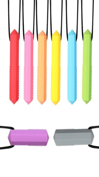 

chewable gem necklace chew jewelry baby teethers silicone teething pendant necklace sensory toys for boys girls oral motor autism 2707269