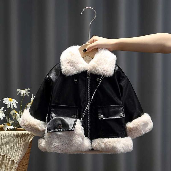 

down coat children velet faux leather jacket turn-down collar with fur thick warm boys girls short coat fashion all-matched kids outerwear h, Blue;gray