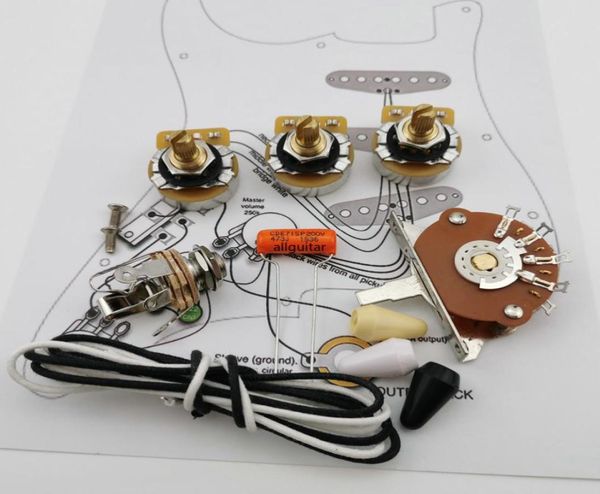

new guitar capacitor potentiometer cts 250k copper shaft wiring kit forstra cde 716p 022 400v orange drop cap welding line draw7085850