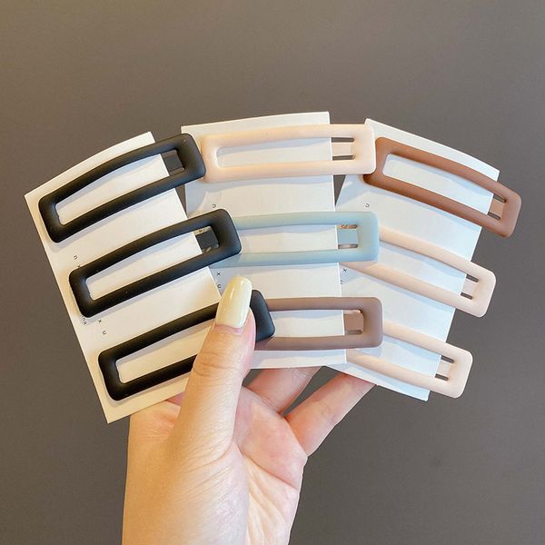 

fashion blogger designer jewelry square hair clip headwear bb clip side for children accessories barrettes hair wholesale fj19, Golden;silver