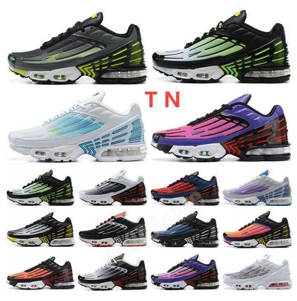

2023 tuned iii plus 3 tn running sports shoes size 12 mens triple white obsidian green aqua crimson red tn3 men women outdoor trainers sneak, Black