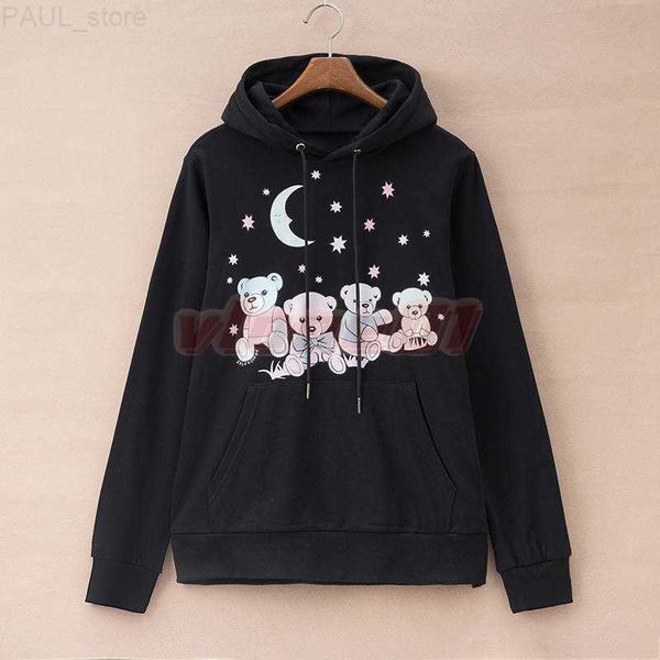 

men's sweatshirts new fashion man womens hoodies designer couples long sleeve pure cotton hooded mens casual loose clothing asian size, Black