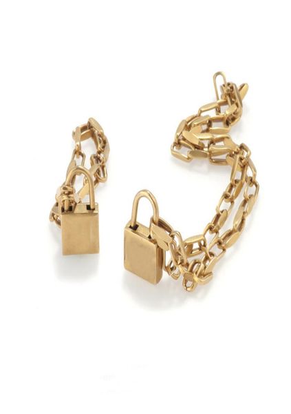 

stainless steel letter 14k gold cuban link chain necklace choker bracelet for mens and women lovers gift5244049, Golden;silver