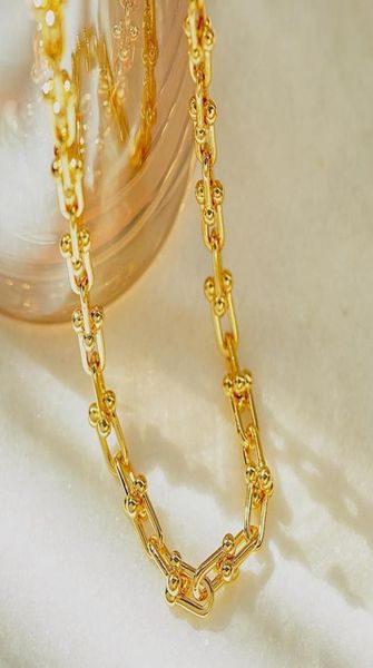 

45cm slim joint link chain necklace geometri simple chain bamboo no zircon stone men women wedding party gift jewelry4923602, Silver