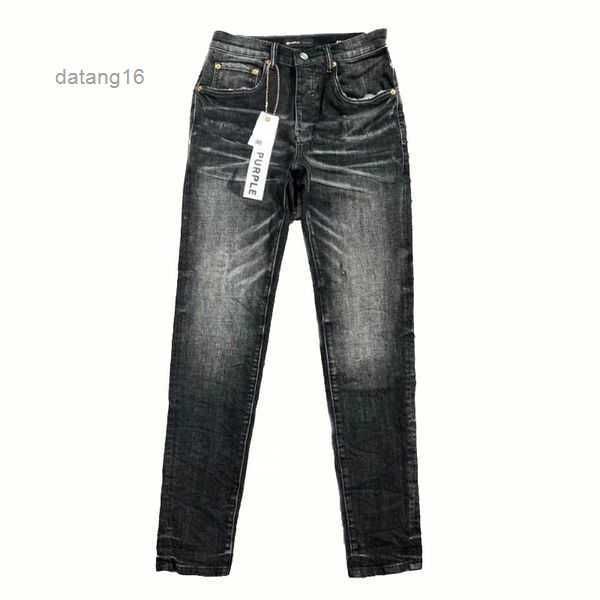 

purple jeans designer mens black denim tears ripped straight regular washed old long fashion hole stack 5uou, Blue
