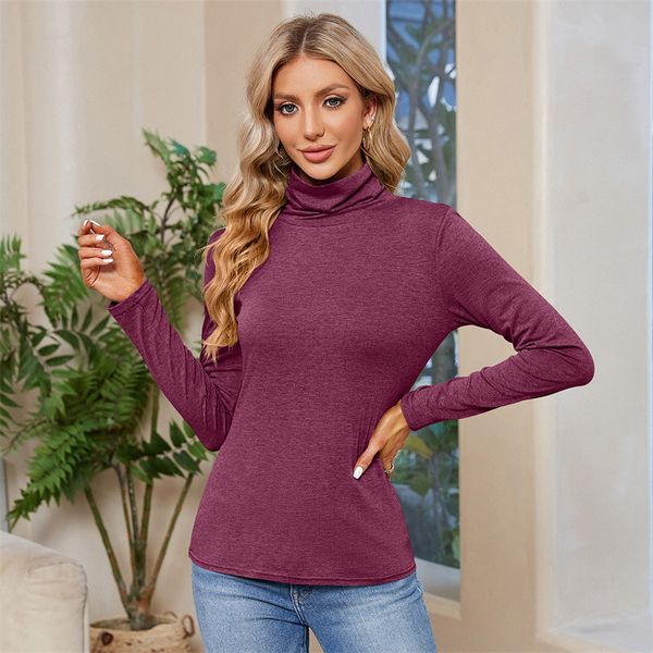 

lu women pullovers sweater inner slim fit turtleneck knitted jumpers autumn winter bottoming shirt long sleeve warm sweaters 725