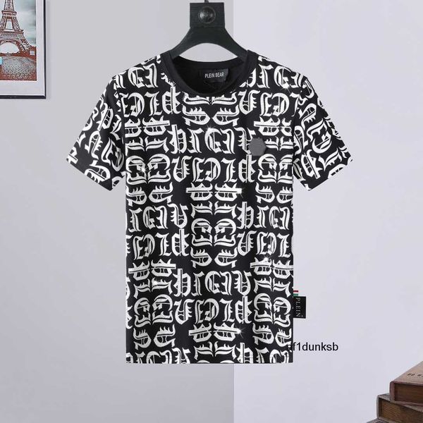 

hop plein philipps bear t mens designer tshirts brand pp skull men t-shirt round neck ss gothic all-over hip streetwear tshirt tees 161669, White;black