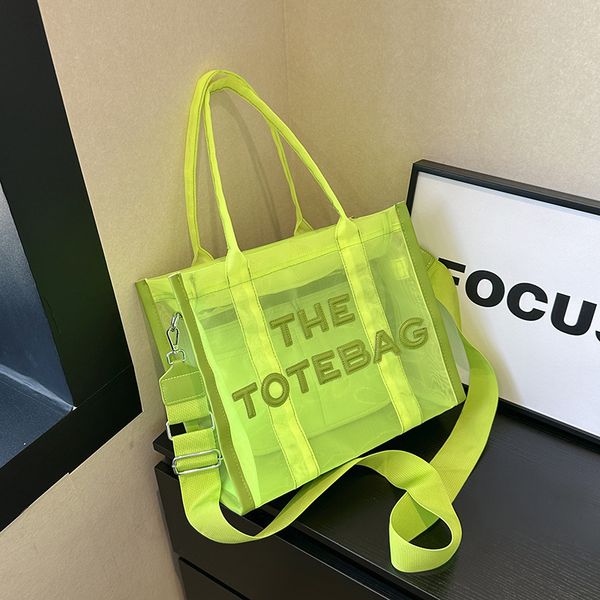 

pink sugao women tote bag shoulder crossbody bags luxury handbags mesh transparent fashion girl shopping purse large capacity handbag 11 col