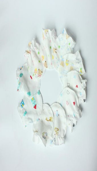 

baby anti grasping gloves newborn baby care anti scratch mittens kids newborn cartoon print mittens soft cotton infant handguard m4707122, White