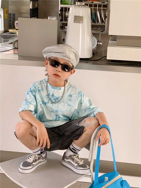 

2023ss spring summer thick fabric t shirt men women gray short sleeve tees oxls r9lo j3em, Blue