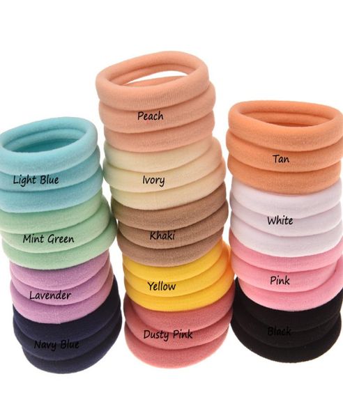 

5cm diameter nylon hair tie 1cm yoga tie elastic hair band fashion accessories boutique hair band accessory7556775, Pink