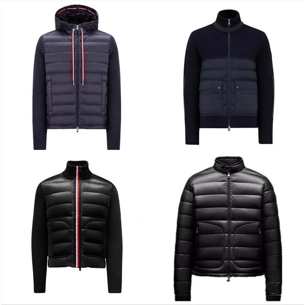 

men lightweight down jacket bomber jacket puffer jacket parkas coat outerwear coat stand collar thin jacket varsity jacket fashion design cr, Black
