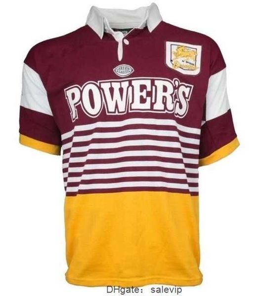 

1993 brisbane broncos retro jersey size s-m--xl-xxl-3xl-4xl-5xl, White;black