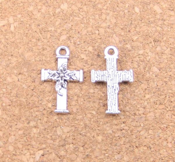 

171pcs antique silver bronze plated cross flower charms pendant diy necklace bracelet bangle findings 2011mm3416901, Bronze;silver