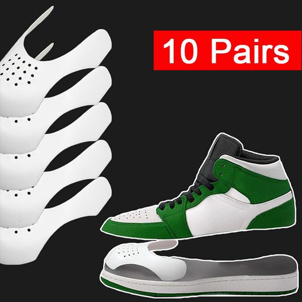 

shoe parts accessories 10 pair crease protector anti bending crack toe cap support stretcher lightweight keeping sneakers 230724, White;pink